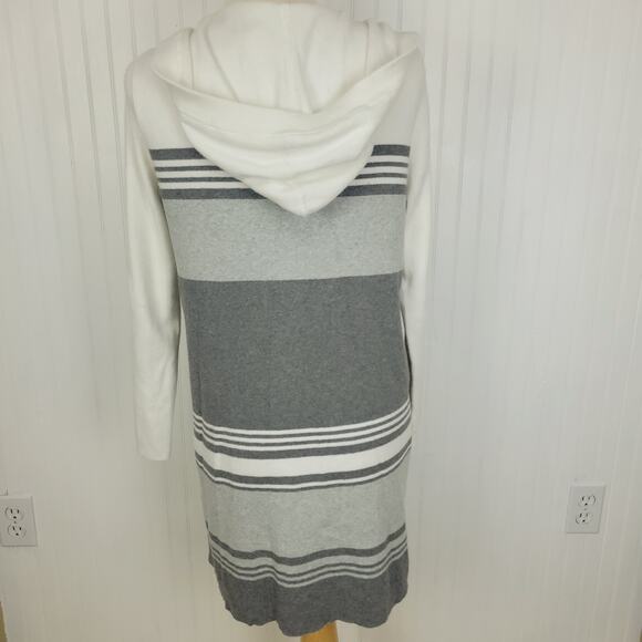 Chico's Long line hooded cardigan Women's Vanity size 1 Cashmere Blend - Picture 3 of 7